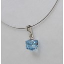 Swarovski kostička Aquamarine